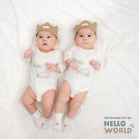[Bubaby] Set quà tặng sơ sinh cao cấp Hello World cho bé từ 0-3M (4-6kg)