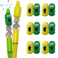 Bubble 12 Cái Rời Có Thể Đính Hạt, Hoạt Hình DIY Dưa Chui Hạt, Quà Tặng Silicon Dễ Thương Trang Trí Bút Hạt Móc Khóa Làm