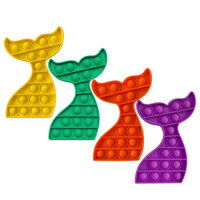 Bubble Sensory Decompression fidget toys Anti-stress Mermaid Shape Soft Squeeze Funny Education Puzzle Gifts for Adults