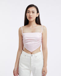 Bubblegum Bandana Top - Pink Stripes