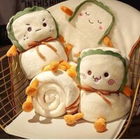 BUBUHSHM Cuddle gối chăn kép san hô flannel chăn nhỏ văn phòng