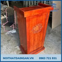 Bục để tượng Bác Hồ gỗ cao su ghép BTB01