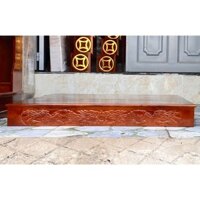 Bục kê đặt bàn Thần Tài Thổ Địa bằng gỗ cao su Ngang 107cm - Vàng, Đỏ, Bền