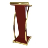 Bục Phát Biểu Gỗ Hội Nghị, Sự Kiện, Trường Học ( Khung Inox Vàng) - (CHAT VỚI SHOP ĐỂ ĐƯỢC HỖ TRỢ GIÁ TỐT)