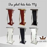 Bục phát biểu gỗ khung inox hội nghị,trường học,nghi lễ tôn giáo sang trọng - Hàng nhập khẩu chất lượng