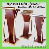 Bục Phát Biểu Gỗ Khung Inox Hội Nghị