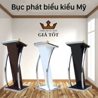Bục phát biểu gỗ khung inox hội nghị,trường học,nghi lễ tôn giáo sang trọng - Hàng nhập khẩu chất lượng