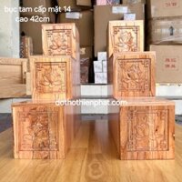 Bục tam cấp mặt 14 gỗ xoan đặt bàn thờ thần tài giá rẻ nhất thị trường Lh : 0933.159.286