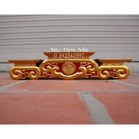 Bục tam cấp thờ chiện dơi vàng gỗ mít