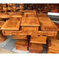 Bục tam sơn gỗ gõ cao cấp, tam cấp gỗ, bục tam cấp nhiều cỡ mặt