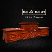 Bục tam sơn gỗ gõ cao cấp, tam cấp gỗ, bục tam cấp nhiều cỡ mặt