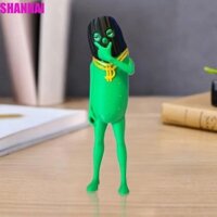 Bức tượng dưa chuột ngâm 3D SHANHAI, Bộ sưu tập mô hình dưa chuột ngâm trang trí bàn, Trang trí thủ công Phim hoạt hình Mặc vòng cổ dưa chuột Người đàn ông Đồ chơi in 3D