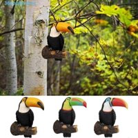 Bức tượng Hugger cây Toucan, Tượng chim bằng nhựa Toucan Bird Figurine, Tượng chim chống nước thực tế thú vị dễ thương
