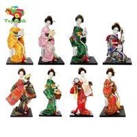 Bức tượng Kimono búp bê Geisha Nhật Bản 12 "để trang trí nội thất và sưu tập
