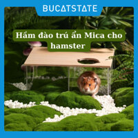 BUCATSTATE Hầm Đào Trú Ẩn Mica Trong Suốt Hamster Bear Winter White Robo Campbell