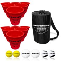 BucketBall - Giant Yard Pong Edition - Ultimate Beach, Pool, Yard, Camping, Tailgate, BBQ, Lawn, Wedding, Events, Water, Indoor, Outdoor Game Toy f...
