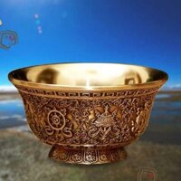 Buddha's Pure Copper Eight Water Supply Cup Tibetan Water Supply Cup Tantric Buddhist Buddha Water Bowl