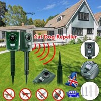 {Buddi} Máy đuổi chó mèo năng lượng mặt trời siêu âm Fox Pest Scarer Detrent Repeller Garden {buddingenergy}