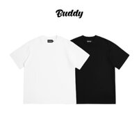 [BUDDY] - Áo thun trơn form rộng oversize bo cổ ôm cotton 260 GSM - BASIC TEE