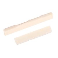 Buffalo Bone Bridge Saddle  Slotted Nut For 4 String  Acoustic Guitar