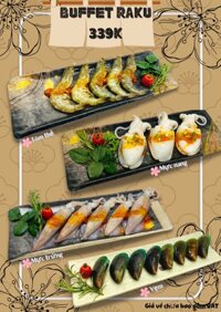 Buffet Nướng Rakuen BBQ - Menu Buffet Raku