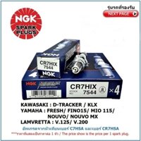 Bugi NGK CR7HIX Iridium cho IX Spark Plugs Nouvo, Nouvo LX, KAWASAKI Bajaj, KLX, KYMCO Active, KTR, Super 8, Royal VisaR