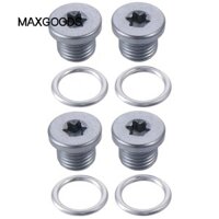 Bugi xả dầu MAXGOODS 4 chiếc, N91167901 Máy giặt nghiền bạc, bộ phận đánh giá ô tô N0138157 N0160276 Cắm cho ô tô
