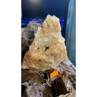 Bụi stone Thạch Anh vàng tinh thể tự nhiên cộng sinh Tourmaline năng lượng vũ trụ thiền định cực mạnh 811