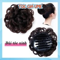 Búi tóc giả trung niên S04BU12 Búi xược xoăn thời trang Búi tóc nữ đẹp Búi tóc trung niên gọn gàng
