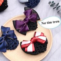 Búi tóc lưới hình nơ FREESHIP Kẹp tóc nơ búi lưới, kẹp tóc nơ - Nơ trơn tím