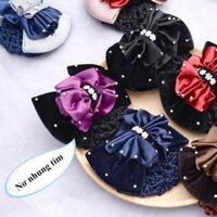 Búi tóc lưới hình nơ FREESHIP Kẹp tóc nơ búi lưới, kẹp tóc nơ - Nơ nhung tím