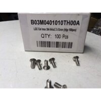 BULON LỤC GIÁC CHÌM ĐẦU BẲNG INOX 304 M4X0.7X10MM ( HỘP 100 CON)