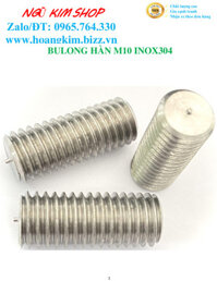 BULONG HÀN M10 INOX304 KHÔNG VÀNH - M10 x 57 10CON