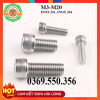 Bulong inox 201 lục giác chìm M10 đầu trụ,Combo 50 Chiếc