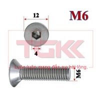 Bulong LGC đầu bằng inox 304 M6 (Túi 100)