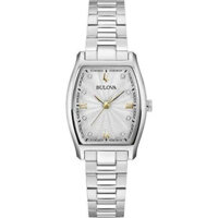 Bulova 96P232 Classic Diamond Stainless Ladies Watch 26MM