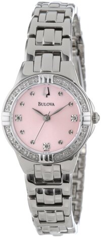 Bulova Women's 96R171 Diamond-Set Case Watch with Link Bracelet