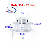 Buly 5m 32 răng Buly đai răng 5M32 lỗ trục tùy chọn
