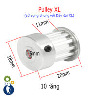 Buly, Puly, Pulley XL Trục 5mm - 10 Răng, sử dụng dây đai XL