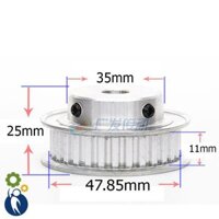 Buly, Puly, Pulley XL Trục 5mm - 30 Răng, sử dụng với dây đai XL