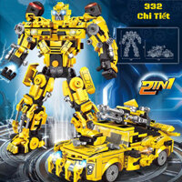 [BumBleBee - 332 Chi Tiết] Bộ đồ chơi xếp hình RoBot Transformer BumBleBee - Lắp ráp Robot biến hình