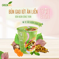 Bún gạo lứt ăn liền NGON & THON - Vị tảo xoắn chua cay thuần chay healthy eatclean 65gr