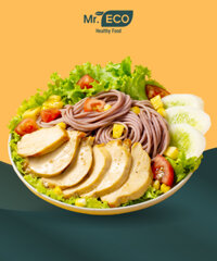 Bún Gạo Lứt Trộn Gà Nướng Mật Ong