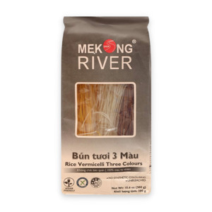 Bún tươi dạng khô Mekong River 3 màu gói 300g