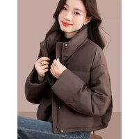 [Bùng nổ phong cách tăng đột biến] Áo bông cổ đứng dây rút giảm tuổi phong cách phương tây áo bông dài tay phong cách thành thị nữ phong cách mới mùa đông áo bông dài tay phong cách Hàn Quốc áo bánh mì mỏng dáng rộng áo khoác bông ngắn phong cách Hàn Quốc