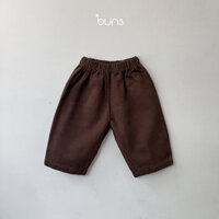 BUNS Quần Kaki dáng thụng màu Nâu cho bé trai, gái từ 8kg~16kg