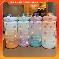 [BunTiShop] Bình Nước Chia Giờ Nhắc Uống Nước 2 Lít- Bình Nước Siêu Tiện Dụng