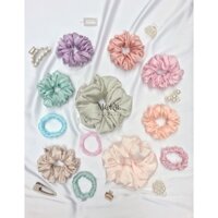 Buộc Tóc Lụa Mulberry 100% Cao Cấp Ngăn Ngừa Xơ Rối Tóc Size Vừa | Mulberry Silk Hair Scrunchie