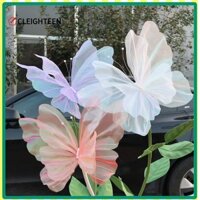 Bướm nhân tạo CLEIGHTEEN, Bướm giả sợi lụa gạc khổng lồ, Tiệc cưới ngoài trời 50cm Bướm ba chiều