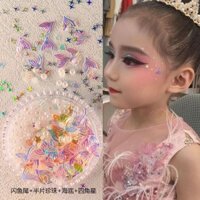 Bướm Nước Mắt Kim Cương Mắt Trang Điểm Gel Sequins Cô Dâu Trang Điểm Ảnh Phấn Mắt Mặt Hoa Khô Ngôi Sao Lấp Lánh Cánh Hoa Trang Điểm Giai Đoạn 3.28 wy